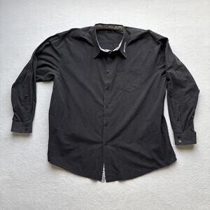 Absolut Vodka Mens XXL Shirt Embroidered Sweden Black 100% Cotton Memorabilia